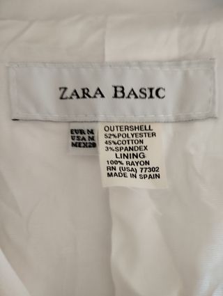 Chaqueta Zara blanca talla M