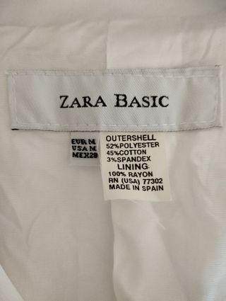 Chaqueta Zara blanca talla M
