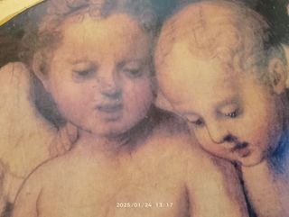 Quadro Angeli - Dipinto ovale