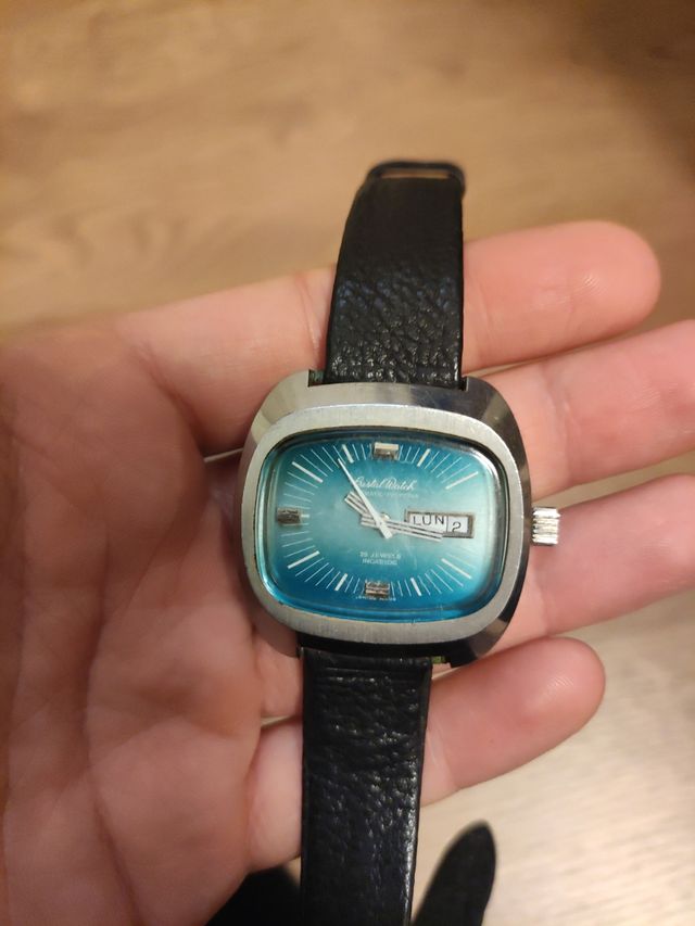 Reloj suizo automático cristal watch vintage