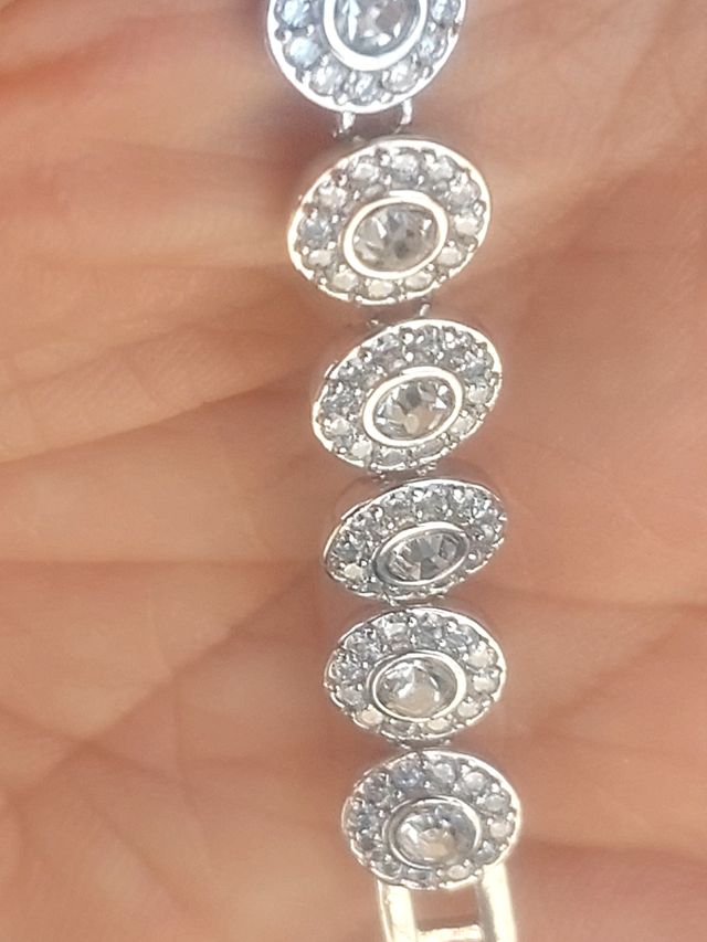 Parure argentata collana bracciale