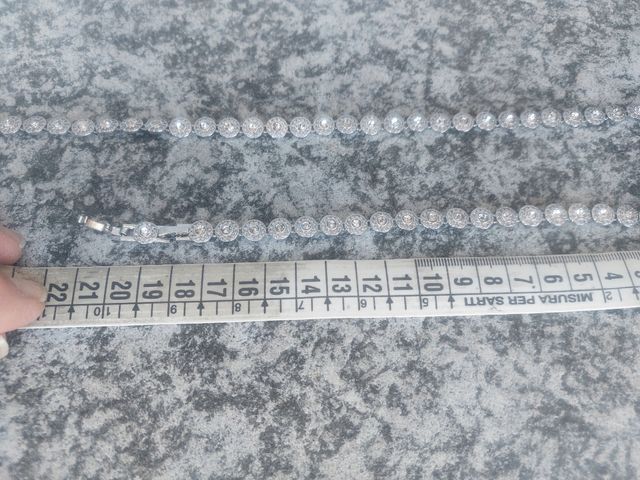 Parure argentata collana bracciale