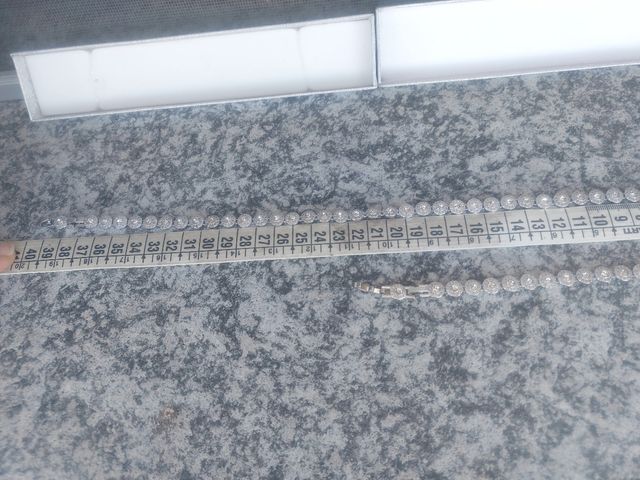 Parure argentata collana bracciale