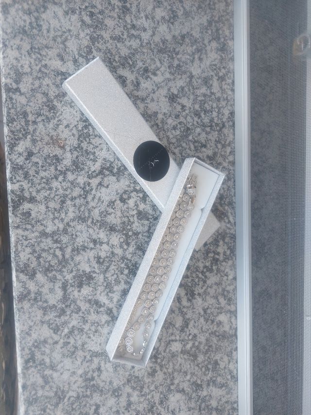 Parure argentata collana bracciale