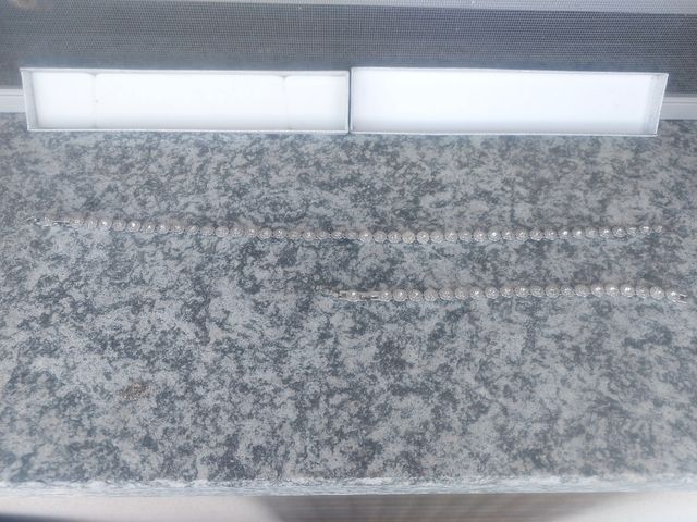 Parure argentata collana bracciale