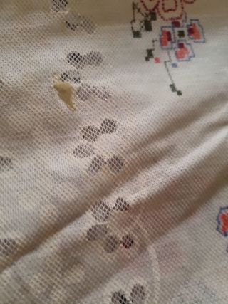 Mantel Redondo - Flores - Vintage