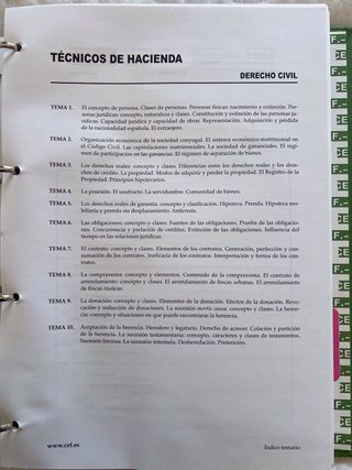 Temario Técnico de Hacienda