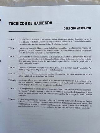 Temario Técnico de Hacienda