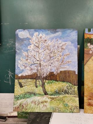 Cuadros al óleo: Arboles en flor