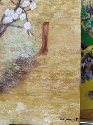Cuadros al óleo: Arboles en flor
