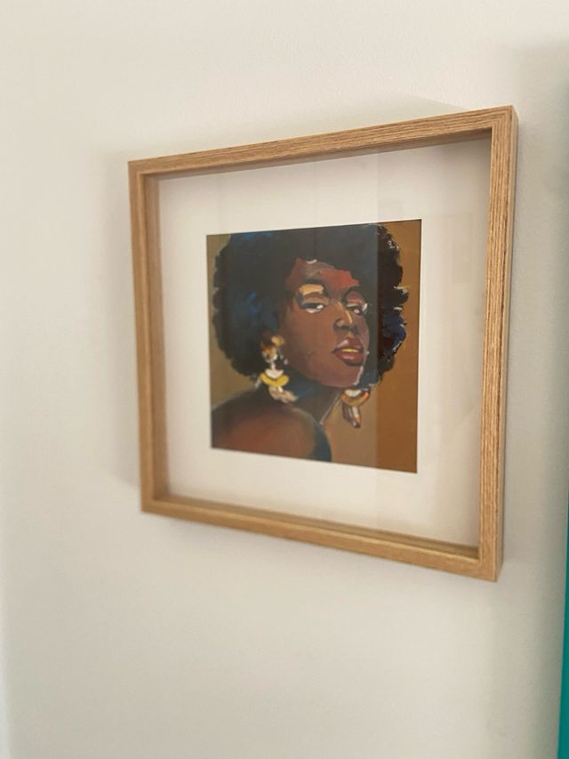 Cuadro acrílico mujer afro