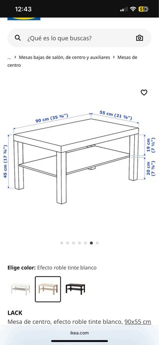 Mesa centro IKEA