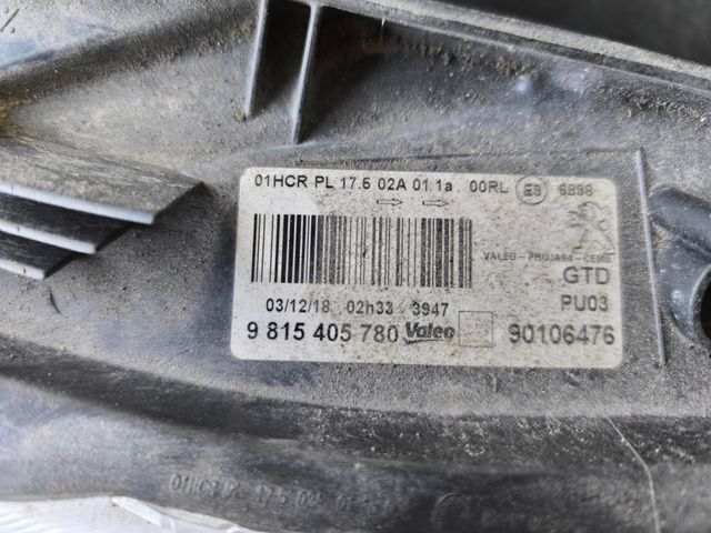 FARO IZQUIERDO PEUGEOT 2008 DEL 2015 9815405780