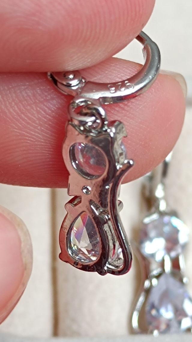 Pendientes plata gato