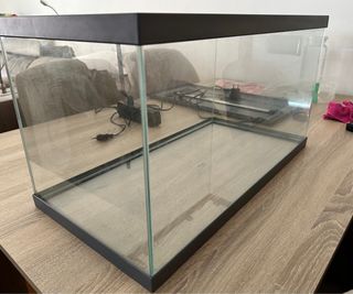 Pecera 60l - Acuario de cristal, filtro y tira led
