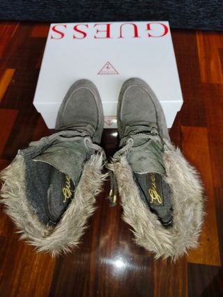 Botines Guess Gris - Talla 41 Mujer