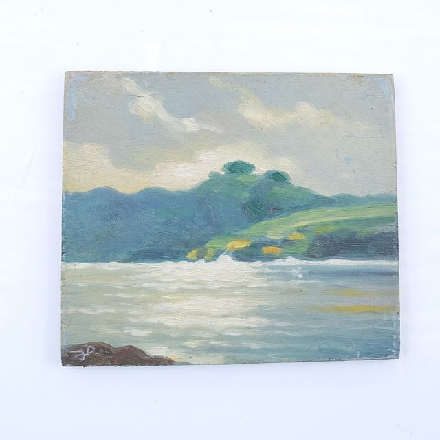 Óleo sobre madera paisaje