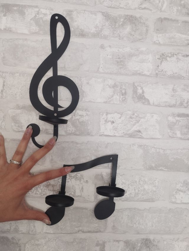 2 Portavelas clave Sol y corchea