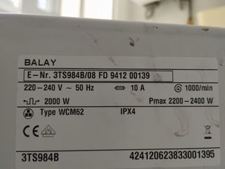 Despiece lavadora Balay 8kg