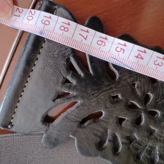 Cinturón elástico negro-gris polipiel