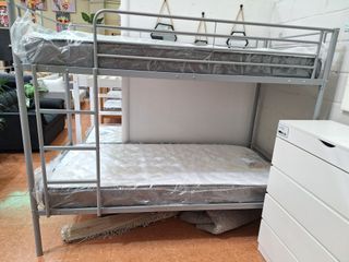 Litera Metalica Doble Cama 90cm + Colchones