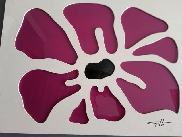 Cuadro 3D flores rosas. Valorado en 180 euros