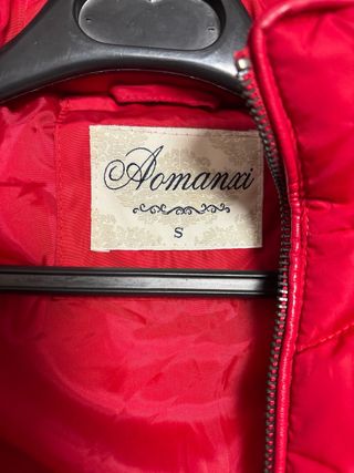 Abrigo Aomanxi rojo talla s
