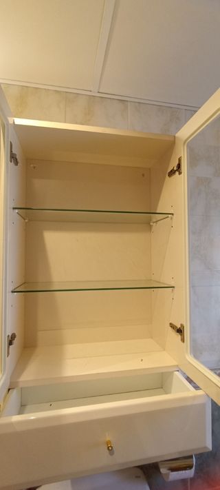 Armario baño blanco - 2 puertas