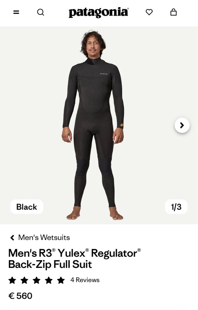 Neopreno Patagonia Men's R3 Yulex Regulator BackZip