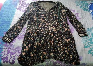 Vestido floral manga larga