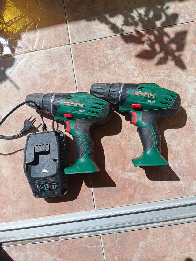 2 Taladros Bateria Parkside