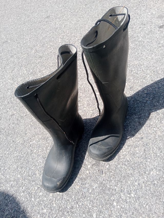 Botas agua negras altas