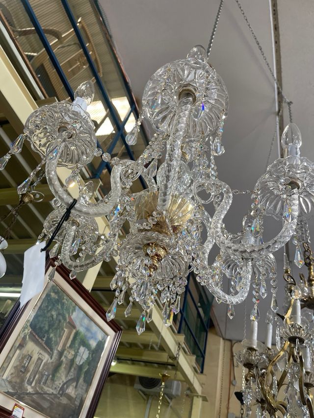 Lámpara de techo 6 luces cristal