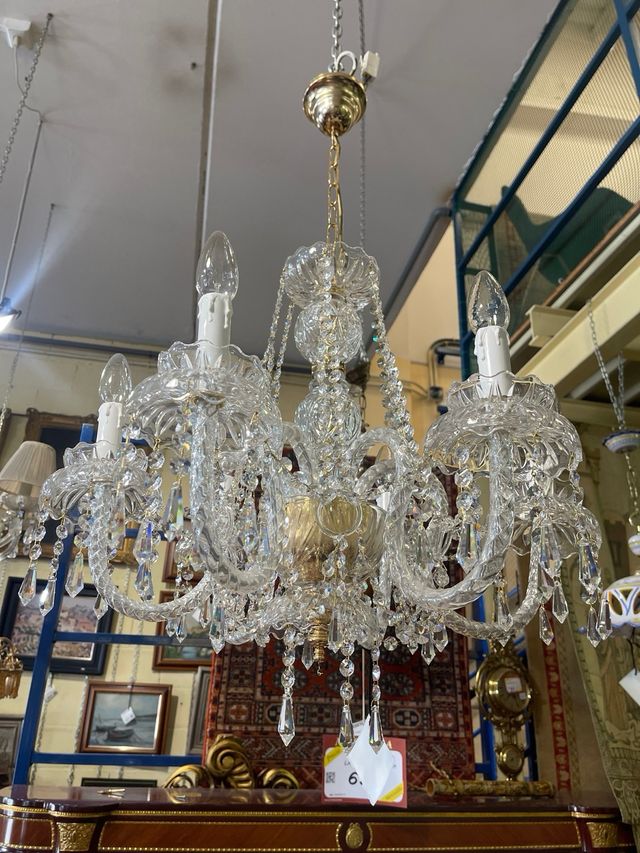 Lámpara de techo 6 luces cristal