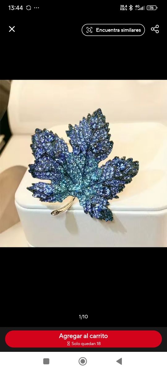 Broche Hoja arce de otoño