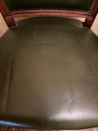 Sillas piel y madera