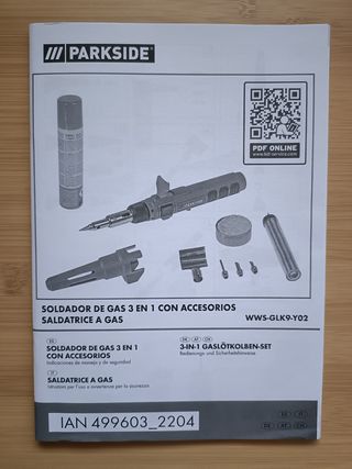 Soldador de gas 3en1 Parkside