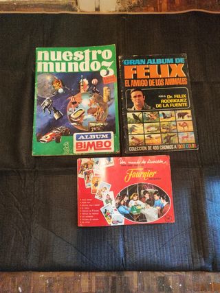 lote Colecciones álbum cromos antiguos vintage