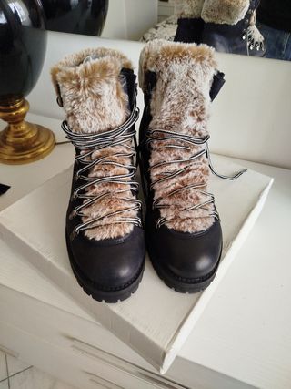 SCARPONCINO DONNA IN PELLE PELLICCIA