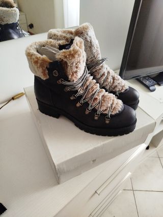 SCARPONCINO DONNA IN PELLE PELLICCIA