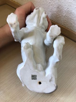 Figura Bulldog Ingles Heubach Porcelana