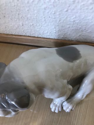 Figura Bulldog Ingles Heubach Porcelana