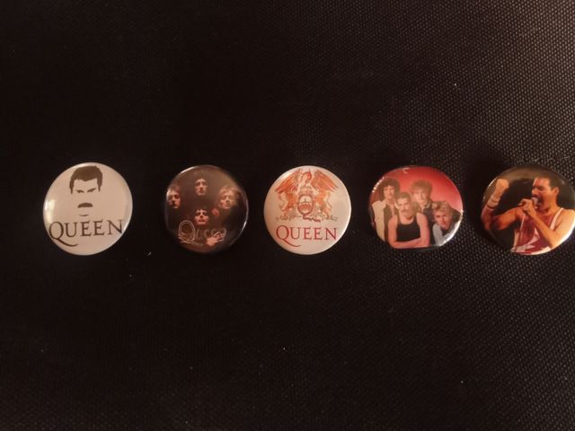 Chapas 25mm Queen lote de 5