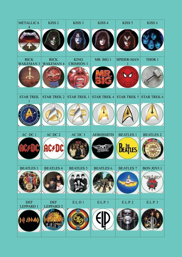 Chapas 25mm Queen lote de 5