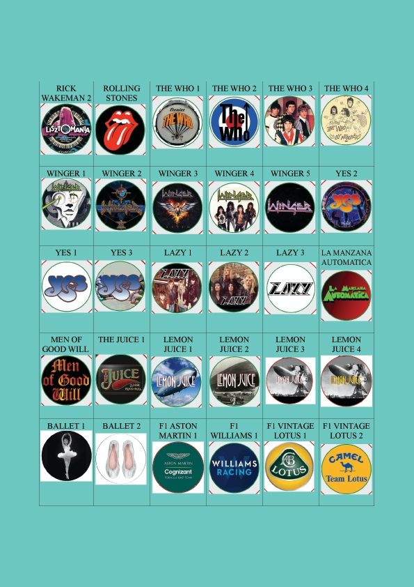 Chapas 25mm Queen lote de 5