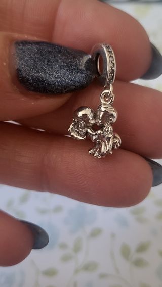 Charm  plata pareja enamorados