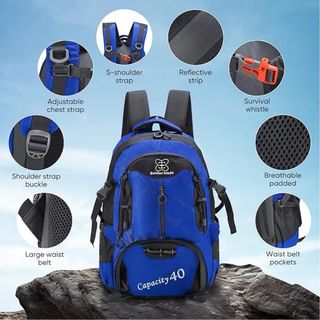 Mochila senderismo 40L azul