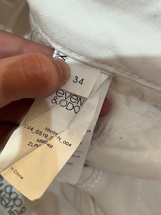Shorts vaqueros Evenyodd blancos 34 viral