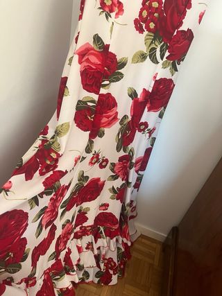 Vestido Flamenco Rojo y Blanco