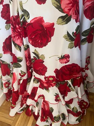 Vestido Flamenco Rojo y Blanco